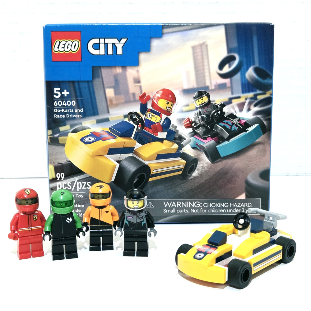LEGO City 60400 Go-Karts Race Drivers New Sealed + 4 Bonus Minifigures & Kart